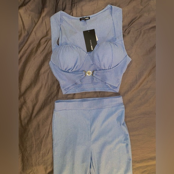 NWT Matching Set - Light Blue Top and Pants Size Small - Picture 5 of 6